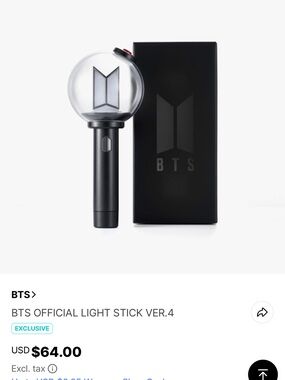 NIB BTS Official Light Stick Ver 4 Sealed